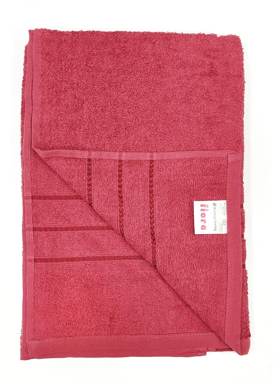 Bombay Dyeing Flora Large Size Bath Towel 500 Gsm (Light Mahroon)