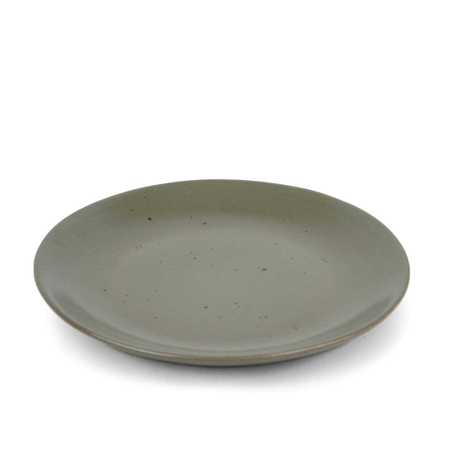 Ceramic Dinner Plates Set Of 6 Pieces, Olive | Ceramic Plates Set With Matte Finish - Premium Stoneware Dinner Plates | Ceramic Olive Dinner Plates - Microwave Safe & Chip Resistant