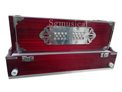 Harmonium Musical Instrument - Double Bellow, Total 42 Keys, Two Reeds (Bass-Male), 3 1/2 Octave, Instant Response Keyboard - No Lag Time | Two Side Carry Handles, Jaali Frame On Keys
