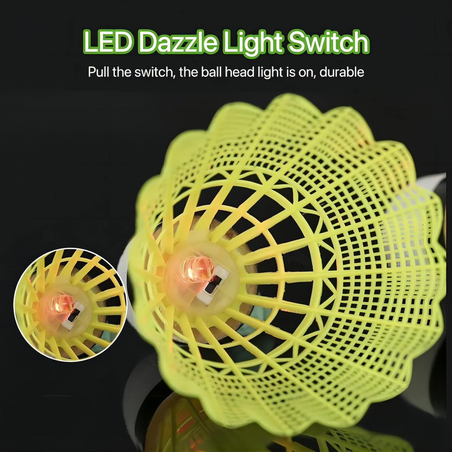 Sunkizzrs Nylon Badminton Shuttlecocks , For Outdoor Indoor Sport Activities | Yellow , Pack Of 4
