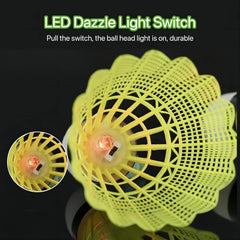 Sunkizzrs Nylon Badminton Shuttlecocks , For Outdoor Indoor Sport Activities | Yellow , Pack Of 4