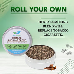 Ayurvedic Herbal Smoking Blend 1 Pack 1 Oz/ 30g Can With Frutta Tube 100 Tubes Per Box - Tobacco-Free & Nicotine-Free Smoking Mixture
