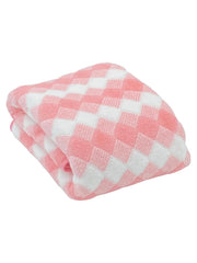 Patpug Coral Microfiber Ultrasoft Comfortable Highly Absorbent Quick Drying Large Bath Towel 350 Gsm (Diamond Pink)