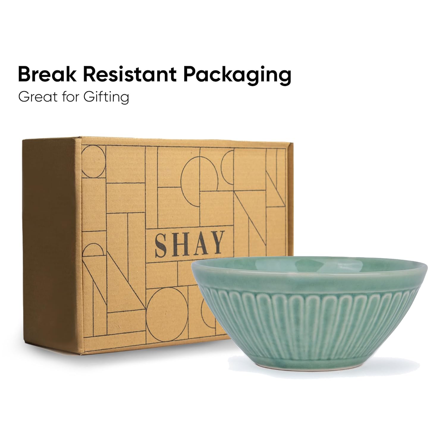 Ceramic Large Serving Bowls Set Of 1 Pc - 1400ml, Light Mint | Premium Ceramic Bowl - Large Size | Microwave Safe Bowl - Bowl Set Of Glossy Finish | Ceramic Bowl - Bowl Set For Gift