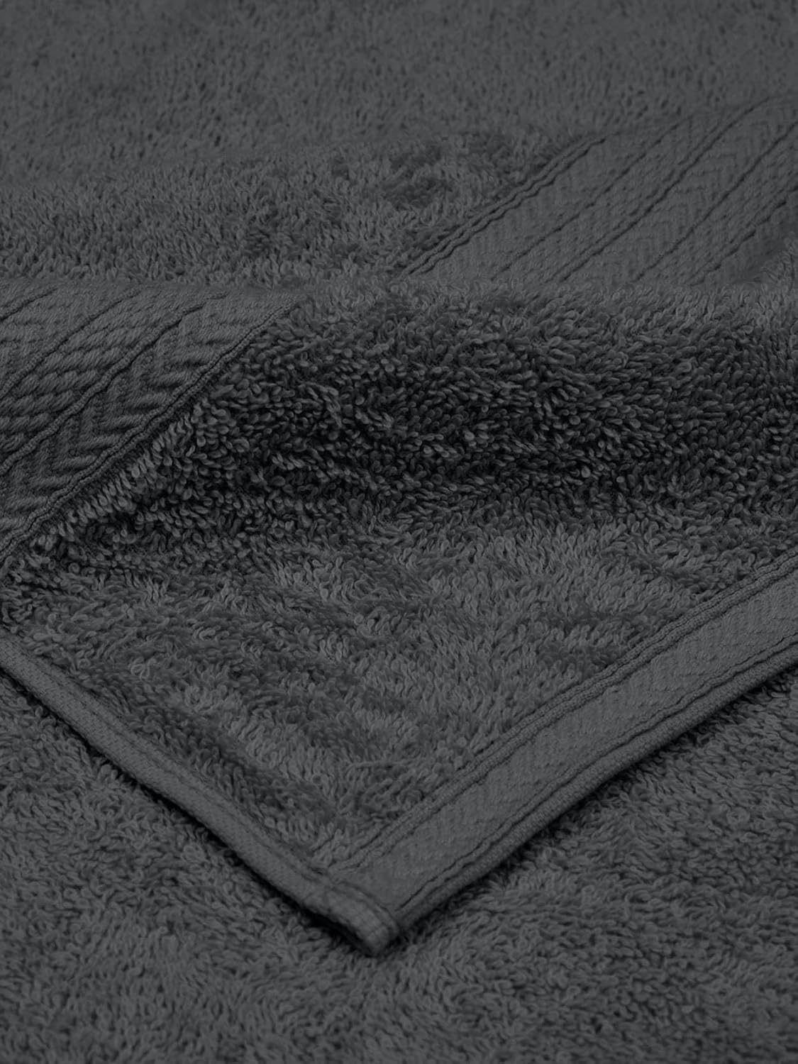 Bombay Dyeing Towel 100% Cotton Tulip Bath Turkish Towel 500 Gsm | Super Soft & Ultra Absorbent | Hand Washable & Machine Washable (Grey Charcoal)
