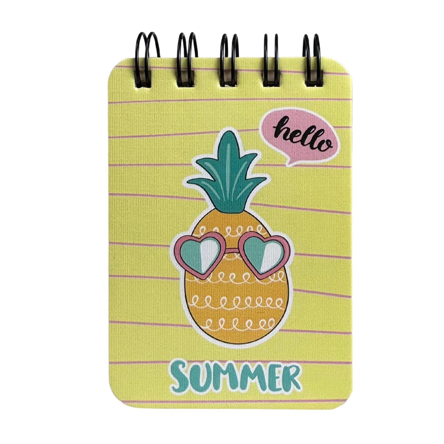 Spiral Pocket Notebook, Cute Mini Notepad, Handy Notebook For School, Office (Summer) 1Pc