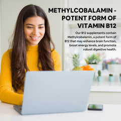 Carbamide Forte Vitamin B12 Supplements 500mcg , Active Form Of Methylcobalamin B12 Supplement For Men & Women | 90 Veg Tablets , 150gm 0.3lbs