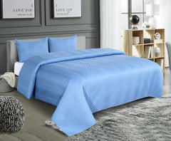 Solid Bedsheet For Double Bed With 2 Pillow Covers | Size - 90 X 100 Inches, Sky Blue | Light Weight, Suitable For All Seasons & Easy To Wash
