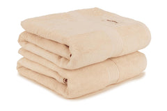 Bathriene 100% Bamboo Large Size Bath Towel 1200 Gsm | Luxury Bath Towel Highly Absorbent, Ultra Soft & Anti Microbial (Sunrise Yellow) - Pack Of 2