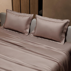 Satin Bedsheet King Size Bed With 2 Pillow Covers | 90 X 108 Inches, Champagne | Premium Bedding Set, Gifts For Couples, Wedding, Anniversary