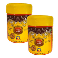 Premium Natural Cow Desi Ghee By Keshari Mangal | Highly In Nutritious Helps Keep Your Heart Healthy Desi Cow Ghee | 200ml (100ml * 2) 6.7 Ounce | Jar Pack