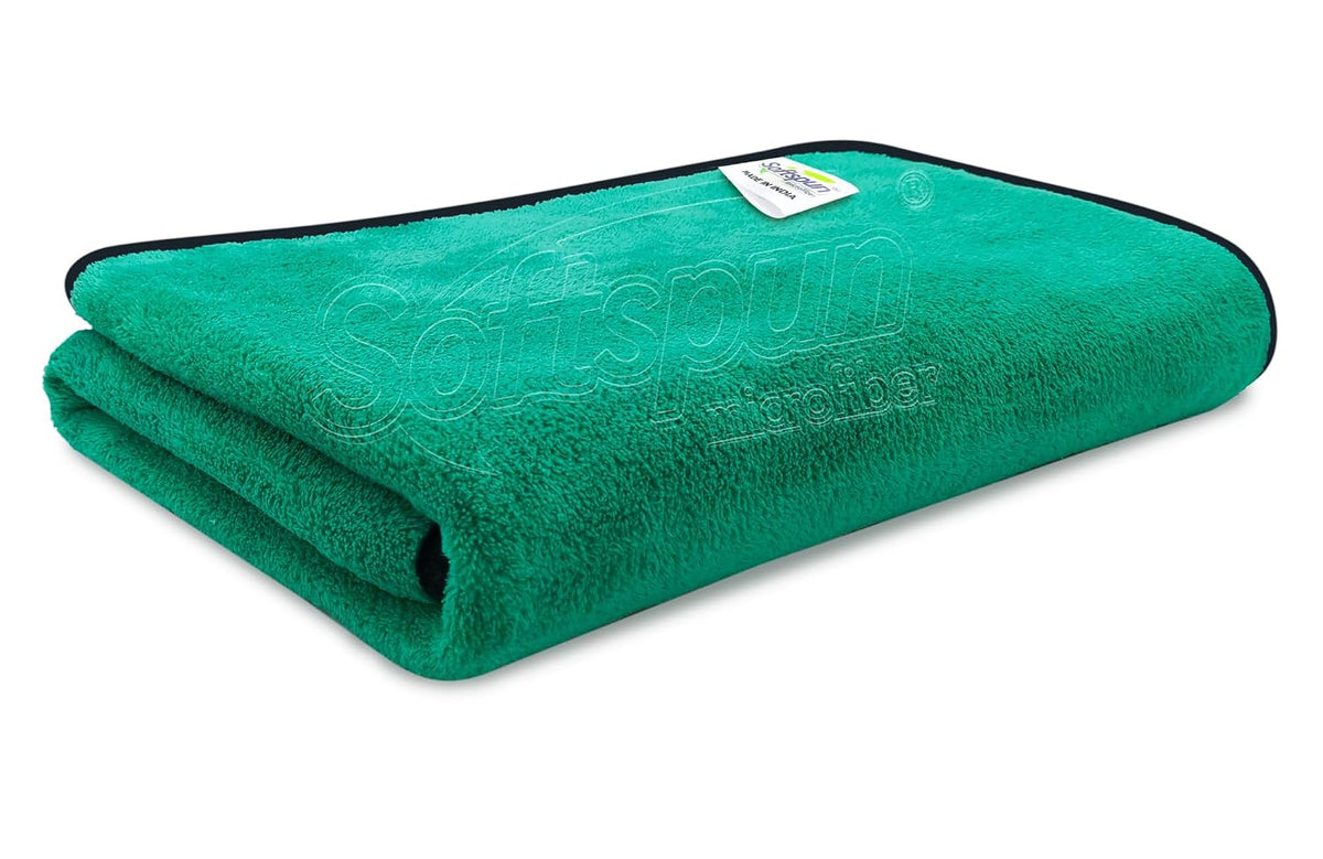 Softspun Microfiber Bath Towel 221 Gsm | Ultra Absorbent Super Soft & Lightweight Quick Drying For Men & Women Daily Use Large Size Towel (Parrot Green)