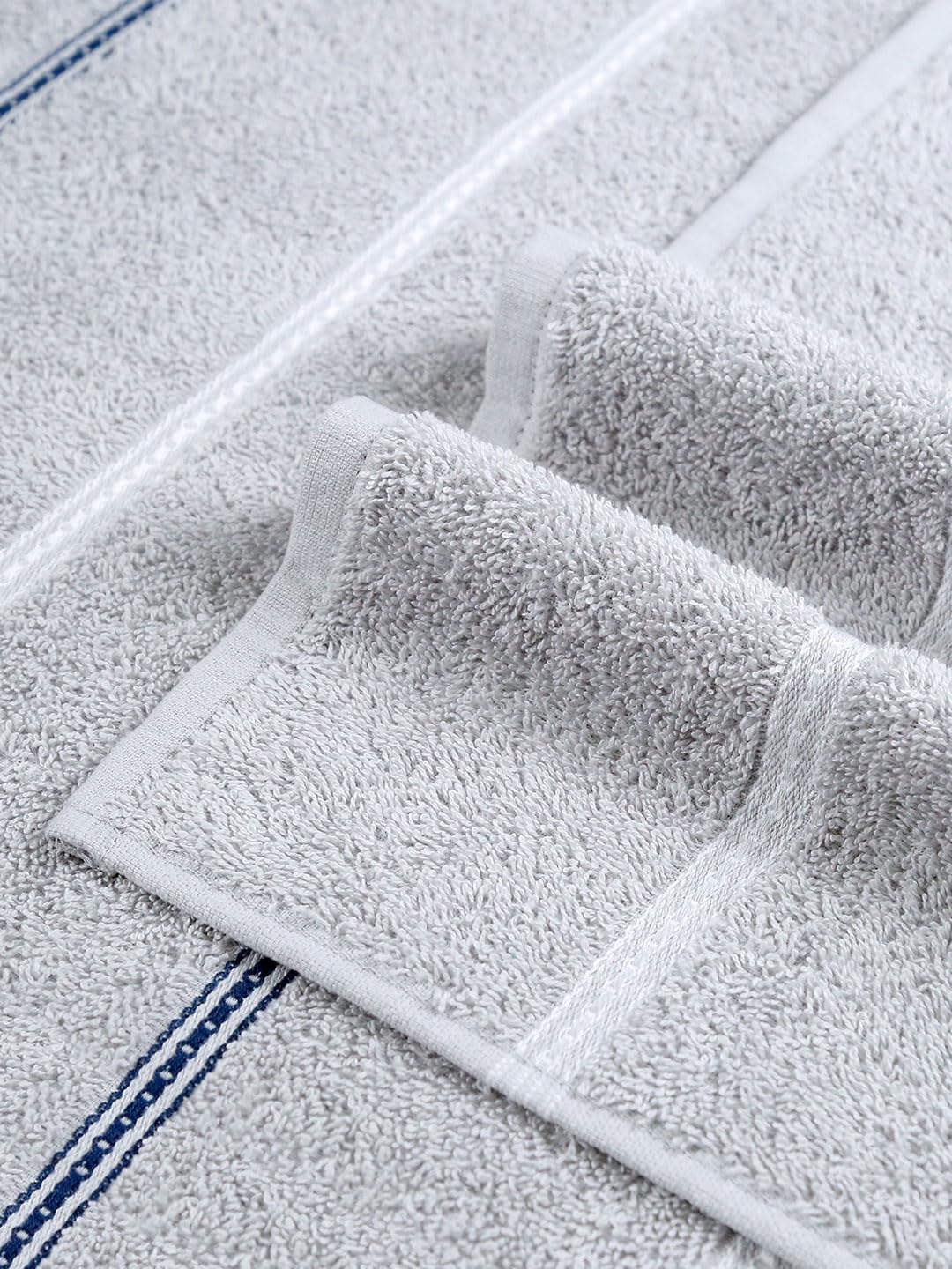 Mytrident Hand Towel Urban Comfort 400 Gsm | 100% Cotton Bath Towel (Disty Grey)- Pack Of 2