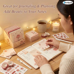 Sticky Notes – 200 Sheets Morning & Rose Memo Pad For Study, Writing, Planning (Rose Roll)