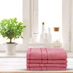 Sassoon Melrose 100% Cotton Hand Towel 800 Gsm | Highly Absorbent, Soft Material Perfect For Daily Use (Blossom) -4 Piece