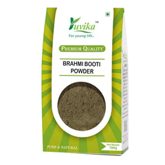 Yuvika Brahmi Booti Powder Bacopa Monnieri Linn Indian Pennywort, Helps In Boosting Your Memory & Helps In Healing Wounds | 100gm 0.2lbs