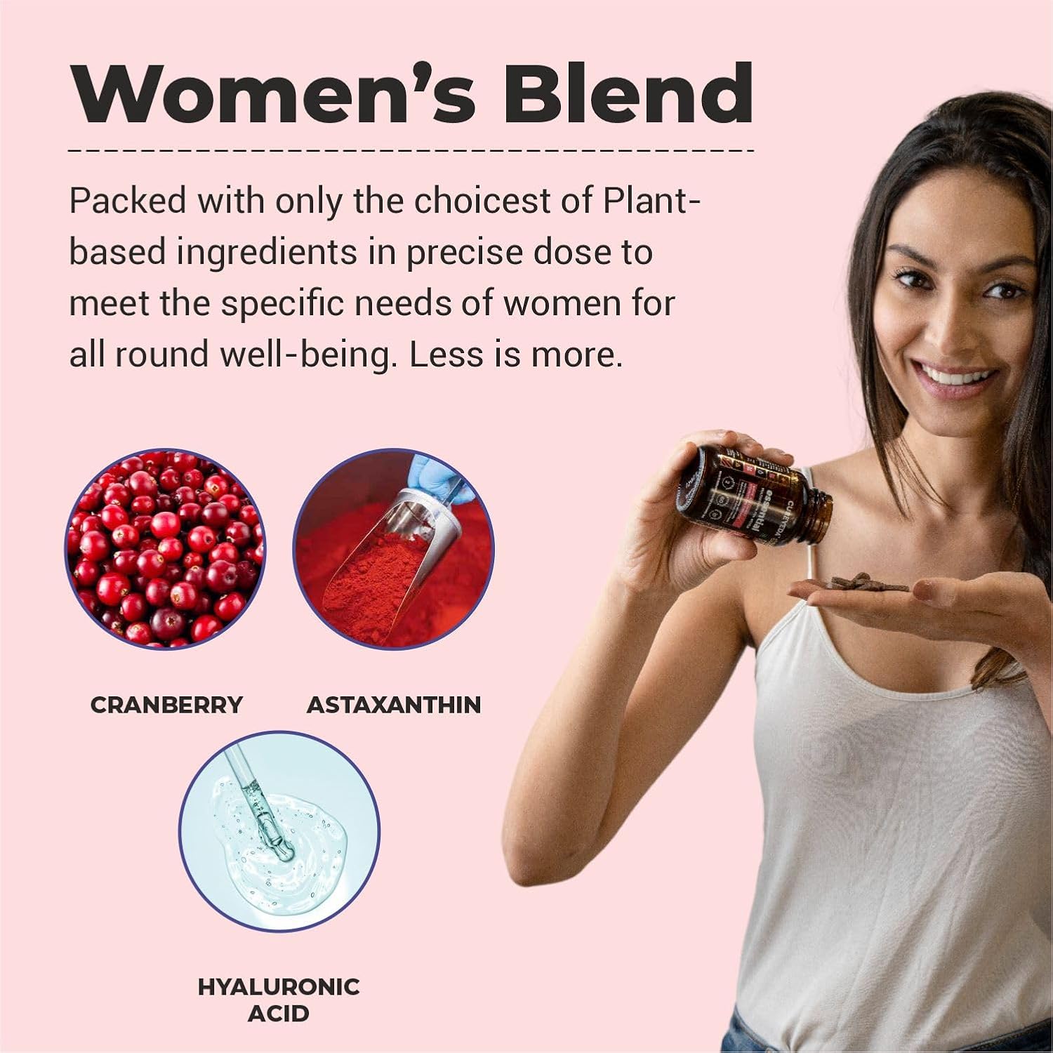 Cureveda Essential Multivitamin For Women , D3, Zinc, Vitamin C, Iron, Biotin | 60 Tablets , 100gm 0.2lbs