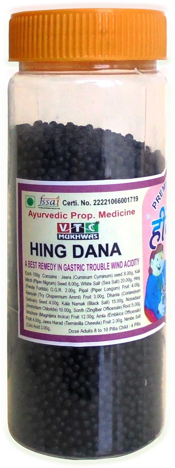 VTC Mukhwas Hing Dana 200gm, | Pachak Hing Goli For Gas Acidity Digestion | Jar Pack