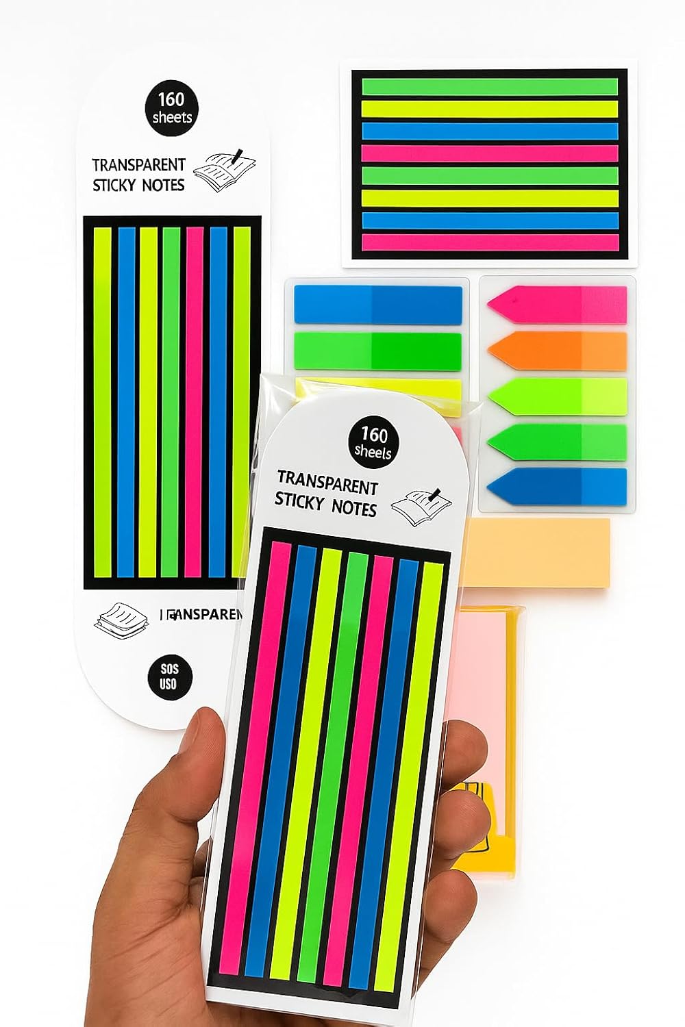 Transparent Sticky Note Pads, Long Page Markers | Sticky Index Tab - Sticky Notes For Collage