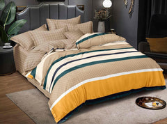 King Size Comforter With 1 King Size Flat Bedsheet & 2 Pillow Cover - (90x100 Inch) Multicolor | Perfect Gifts Set Wedding, Anniversary - 4 Pcs Bedding Set