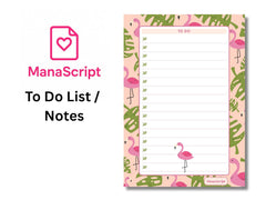 A5 Notes/To Do List Notepad, Beautiful Checklist Pad, Tear-Off Sheets (Flamingo, Pink) Pack Of 1