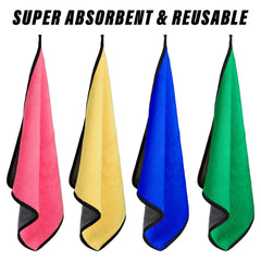Kuber Industries Cleaning Towel 200 Gsm | Reusable Cleaning Cloths For Kitchen, Duster & Home Cleaning Towel Hanging Loop - Pack Of 1 (Green)