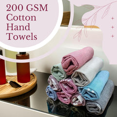 VäRde Premium Cotton Hand Towels 250 Gsm | Face Towel, Kitchen Towel Floor Towel, Soft Towels | Striped & Solid Pattern (Pack Of 10)