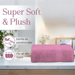 Ambra Linens 500 Gsm Highly Absorbent Towel, 100% Cotton, Soft & Plush, All Seasons Use, Large, Everyday Use, Durable (Lilac)