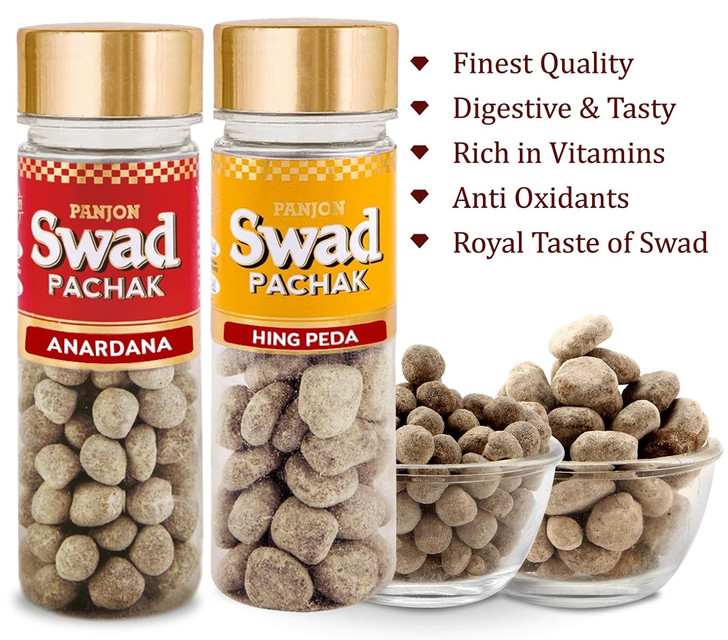 Panjon Swad Anardana & Hing Peda Pachak (Mukhwas Mouth Fresheners) 500gm, (250gm *2)