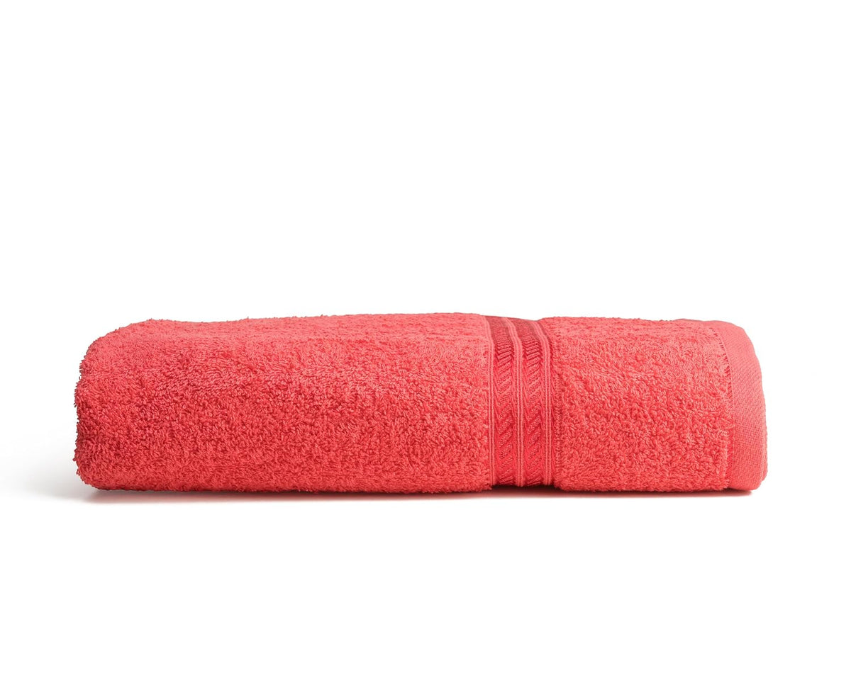 Comforic 100% Cotton Bath Towels 500 Gsm | Large Size Bath Towel For Men & Women Quick Dry, Super Soft & Absorbent Gym Towel, Travel Towel (Watermelon)