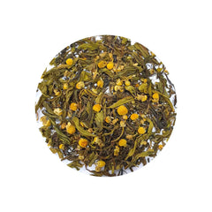 Dorje Teas Darjeeling Chamomile Green Tea - 100gm, 3.5 ounce, 40 Cups | Promotes Good Sleep & Stress Relief - Low Caffeine, Soothing Tea For Relaxation & Glowing Skin