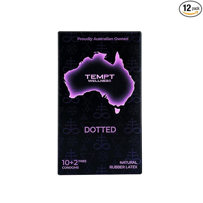 Dotted Condoms For Men Premium Australian Owned Brand Pack Of 12 10+2 Free - Extra Dotted Textured
