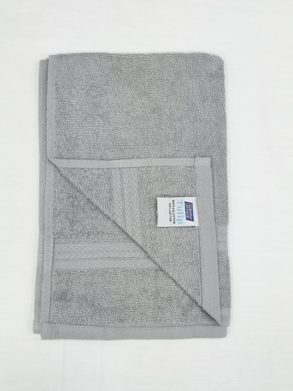 Bombay Dyeing Tulip 100% Soft Cotton Hand Towels 1200 Gsm (Light Gery) - Set Of 6