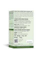Zandu Cleanse & Detox Herbal Infusion Green Tea - 25 Tea Bags | Helps Improve Skin Glow & Detoxifies The Body - Enriched With 8 Powerful Herbs | Caffeine Free