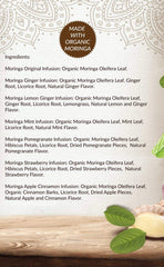 Grenera Moringa Assorted Infusion Tea - 20 Tea Bags | Herbal Dietary Supplement - Caffeine Free, Non-GMO, Gluten Free, Staple Free
