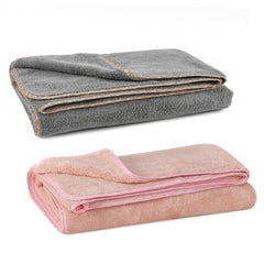 Urbanleaf Microfiber Large Bath Towel Quick Dry Super Absorbent Bath Towel For Men And Women | Grey & Peach | Towel For Bath, Travel, Gym, Beach, Pool & Yoga