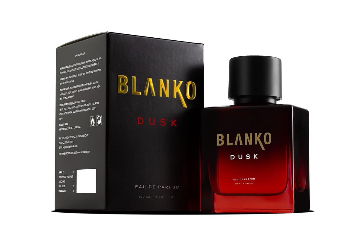 Blanko Dusk Eau De Parfum 100ml 3.4 Fl.oz. Solid Long Lasting Smell | Gift Set For Husband, Father, Brother, Boyfriend