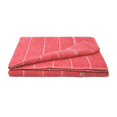 Trident 100% Cotton Luxury Bath Towels 500 Gsm | Sanitized Finish, Quick Dry, Travel Friendly Bath Towel - Camellia Rose (Pack Of 2)