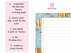 A5 Notes/To Do List Notepad, Beautiful Checklist Pad, Tear-Off Sheets (Fish) Pack Of 1