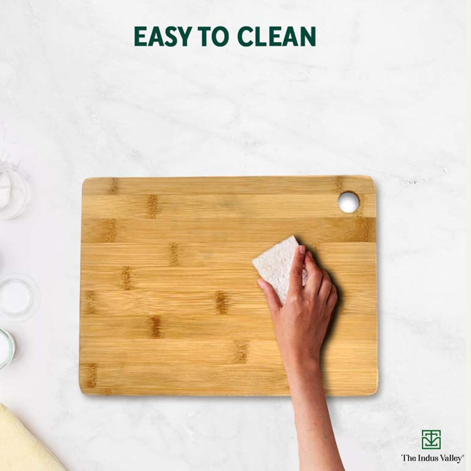 Bamboo Wood Chopping & Cutting Board For Chopping Vegetables, Fruits, Meat, Serving Platter, Small 28 Cms, 0.35 Kg - Bamboo Wood Rectangle Chopping Board