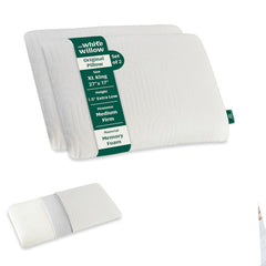 Ultra Thin Pillow For Sleeping, Orthopedic Cervical Pillow - XL King Size - 1.5 Inch | Slim Pillow For Neck & Shoulder Pain Relief - Flat Pillow | Ultra Slim Memory Foam Pillow - Set Of 2