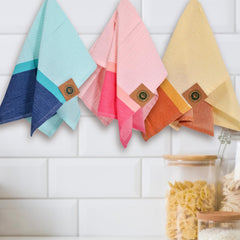 Suntails Cosmic Turkish Cotton Hand Towel 175 Gsm | Quick-Dry, Lightweight Towel With Striped Design & Fringe (Candy Pink)- Pack Of 6