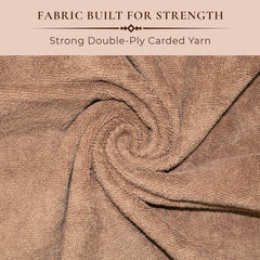 Rangoli 100% Cotton Fibre Bath Towel 600 Gsm | Highly Durable & Absorbent Towel | Skin-Friendly & Quick Drying Luxury Towels (Golden Brown) - Pack Of 1