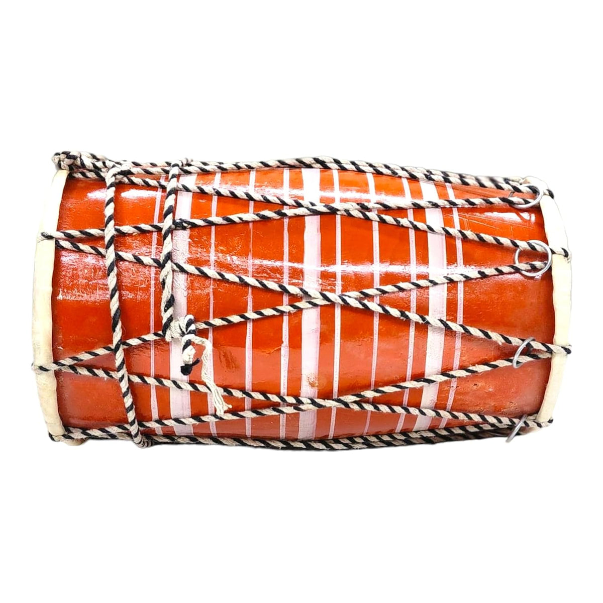 12 Inch Dholak Kids Dhol Or Dholak With 2 Sticks - Brown | Perfectly Symmetric Round Dholak - Dholak For Festival, Wedding, Satsang | Punjabi Dhol Drum, Housewarming Gifts