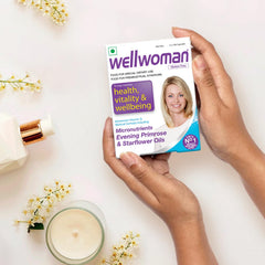 Wellwoman Multivitamin Capsules With Evening Primrose Oil, Immunity, Helps Reduce Pms , Pcos Symptoms | Vegetarian 30 Capsules , 50gm 0.1lbs