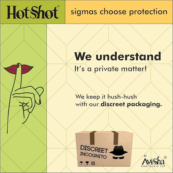 Hot Shot 3in1 Ribbed, Contoured, Dotted Condom For Men - 10 Count