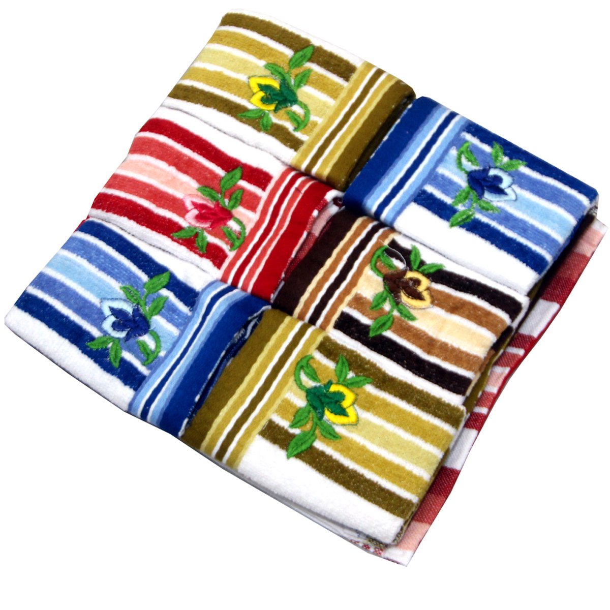 Kuber Industries Cotton Face Towels 480 Gsm | For Men & Women Easily Washable Workout Gym Napkins Pocket Towel - Multicolour (Pack Of 6)