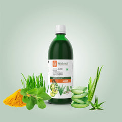 Krishna's Herbal & Ayurveda Amla Aloe Vera Wheatgrass, Haldi & Tulsi Juice, Enriched With Vitamin C,all In One Health Drink, 1000ml 2.2lbs