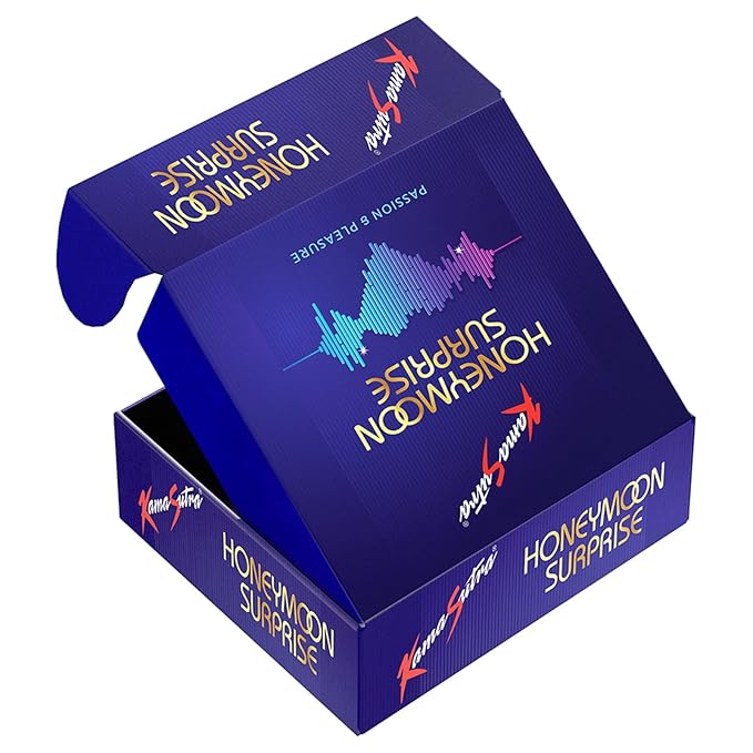 Kamasutra Honeymoon Surprise Kit - Gift For Couple | Condom For Men | Dotted | Ribbed | Combo Pack