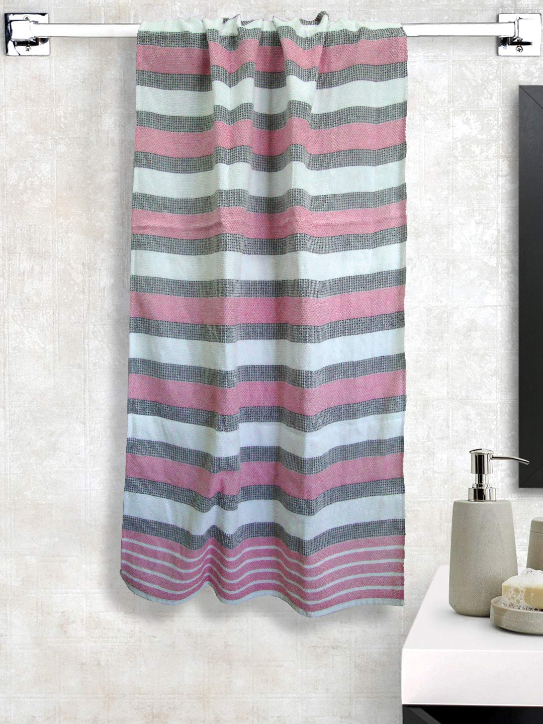 Athom Living Light Weight Cotton Bath Towel 250 Gsm (Multicolour)